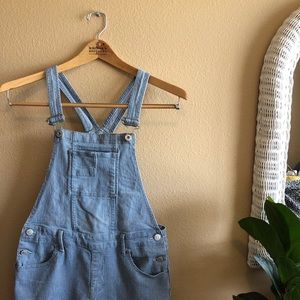 (Girls) Striped overalls